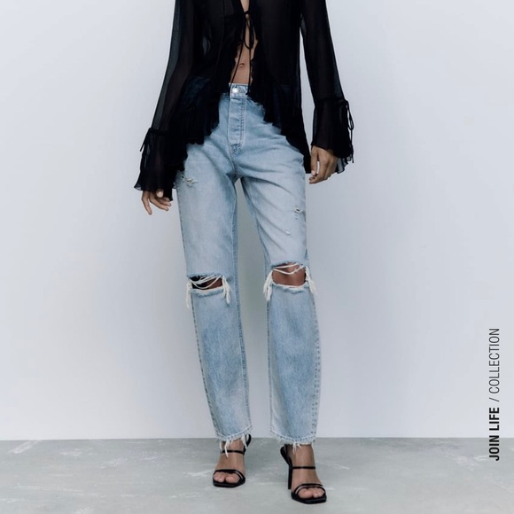 Zara Denim - Zara Ribcage Ripped Jeans